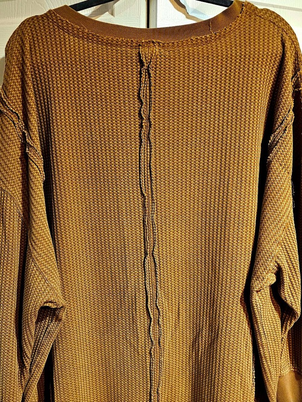 VGUC Torrid Oversized Waffle Top in Tobacco Brown, Size 1 (Fits Like 3X) - Picture 10 of 10